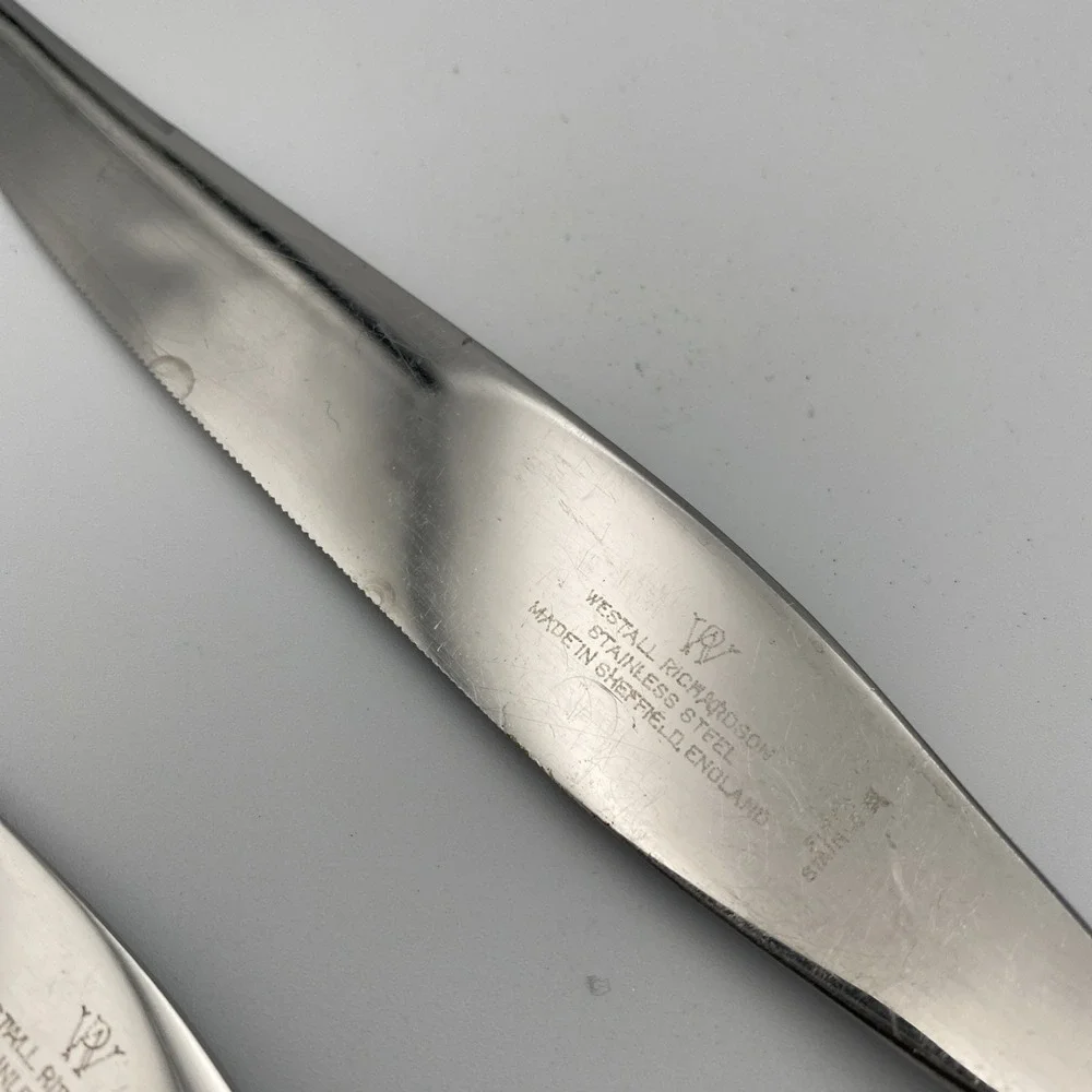Lot of 2 Westall Richardson Knife Sheffield England Wood‎ Handle Firth Stainless